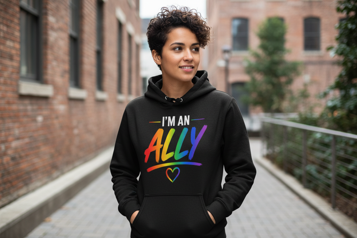 I'm an Ally hoodie mockup