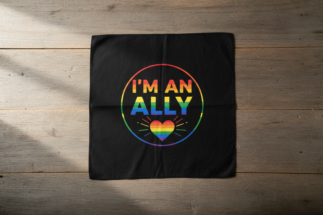 I'm an Ally bandana mockup