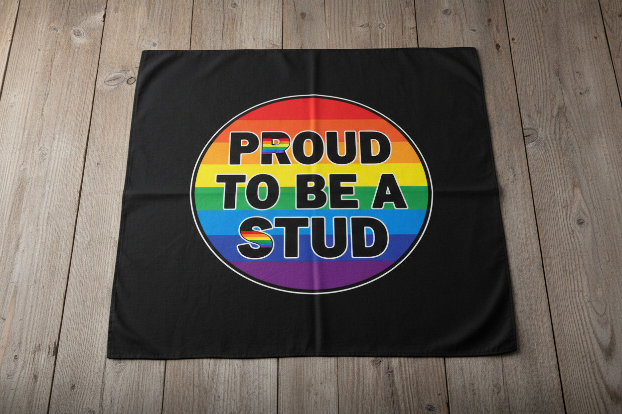 Proud to Be A Stud bandana mockup