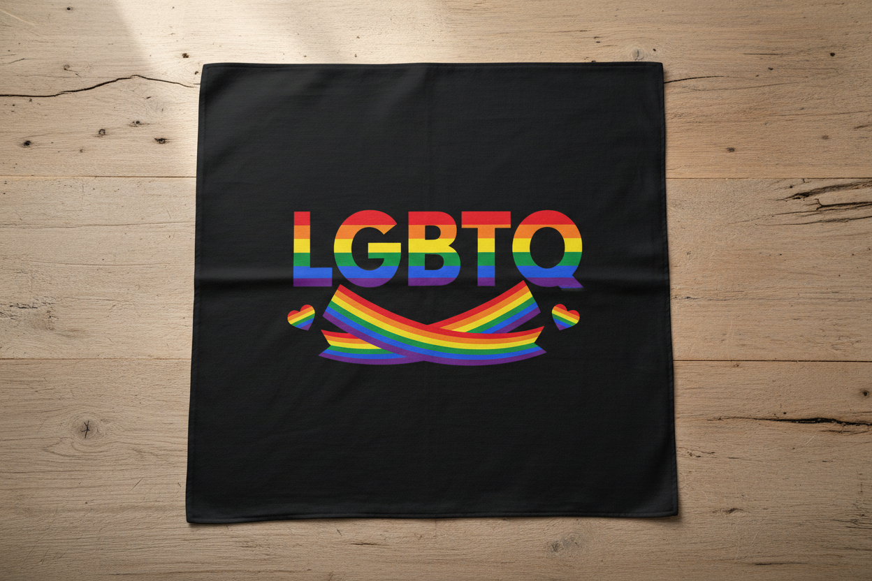 LGBTQ bandana mockup