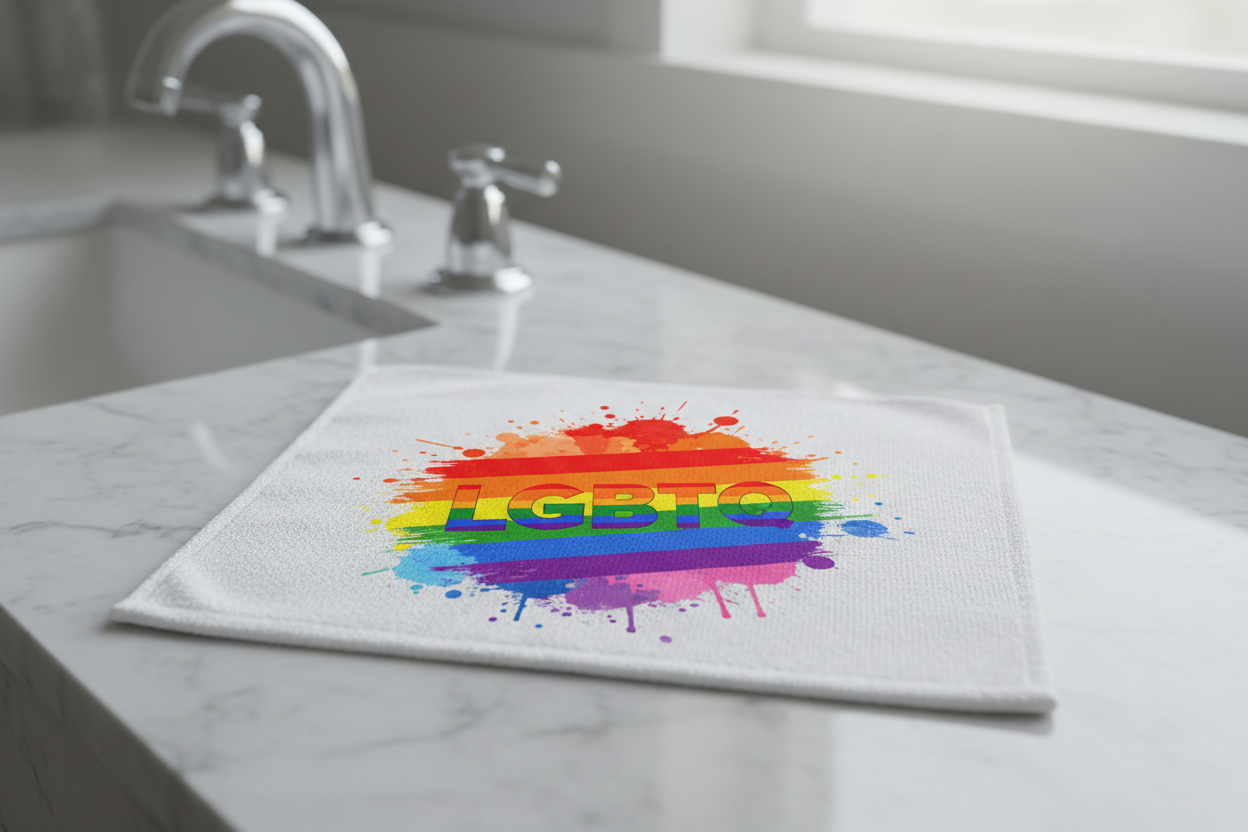 LGBTQ hand towel mockup