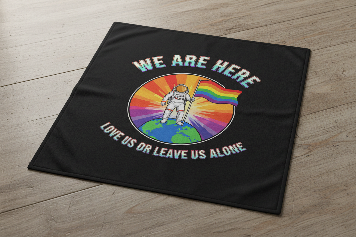 We Are Here bandana mockup