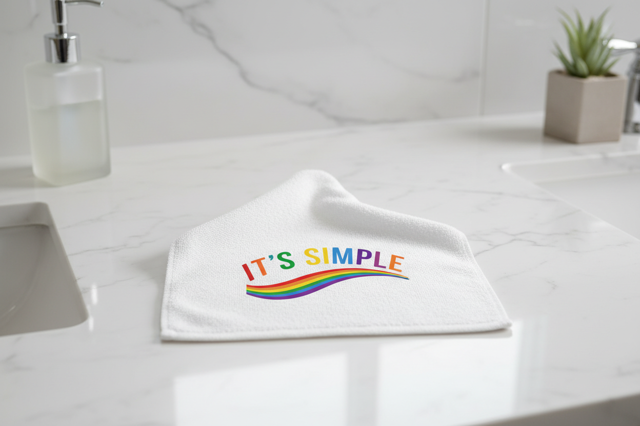 It's Simple hand towel mockup