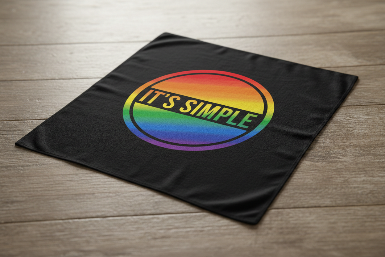 It's Simple bandana mockup