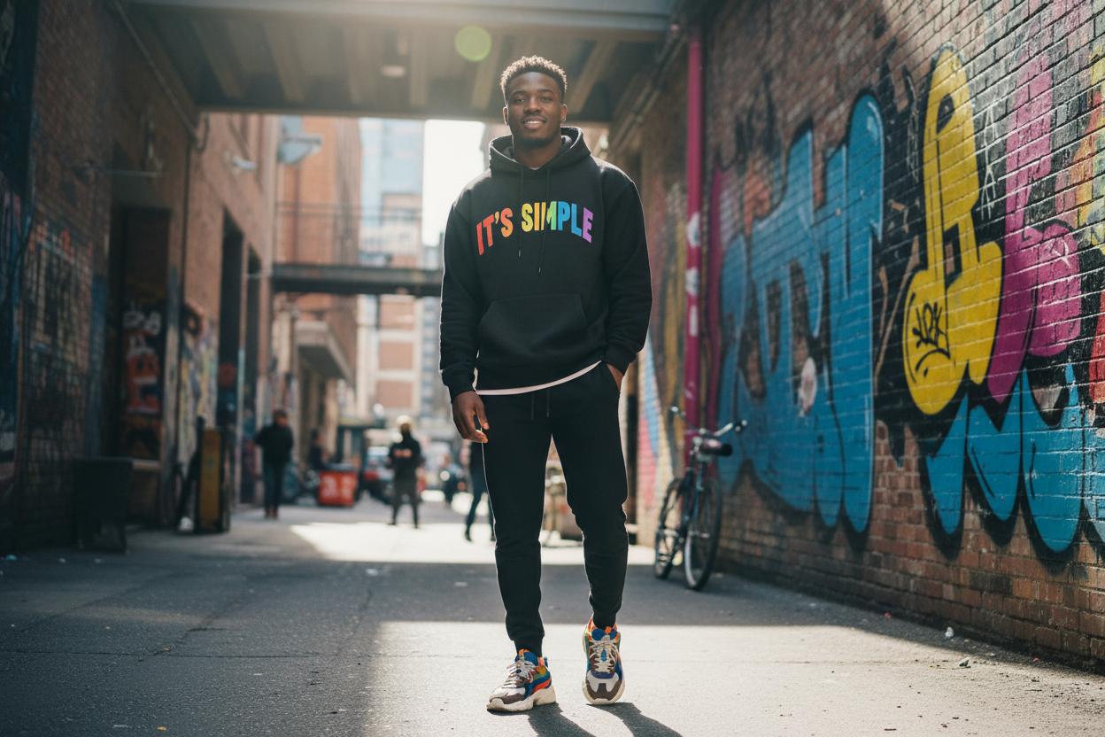 It's Simple hoodie mockup