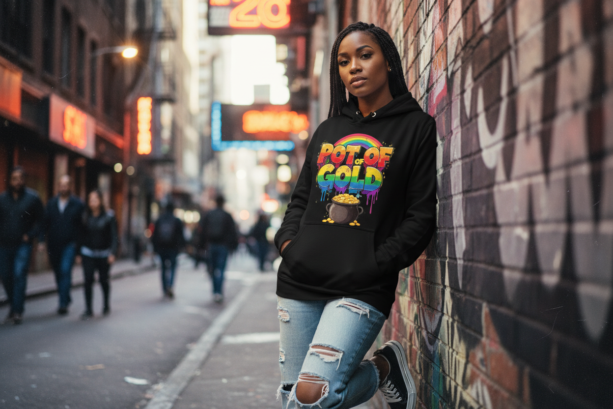 Pot of Gold hoodie mockup